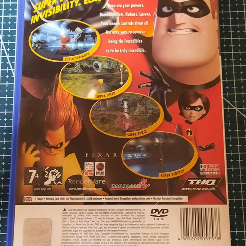 The Incredibles PlayStation 2 game used, Black Label, CIB