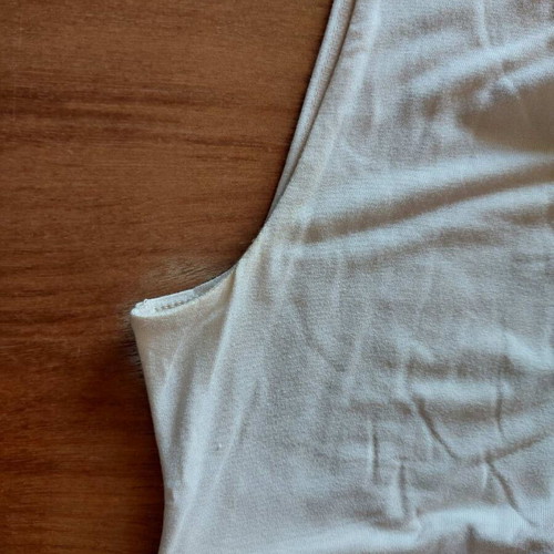 Intimissimi blouse used, beige, size M with pleats and lace
