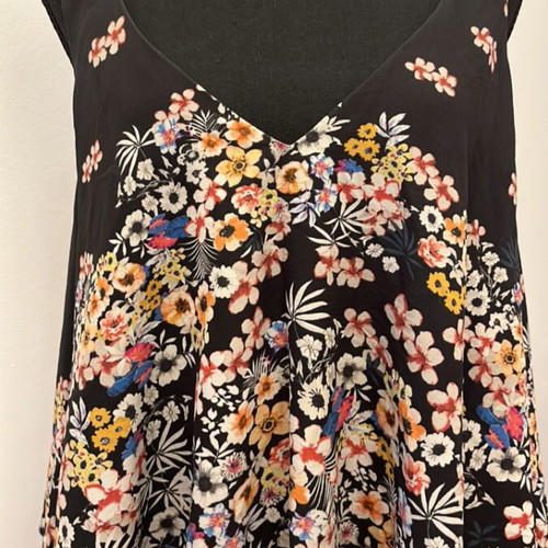 Vintage printed blouse in two layers like new, size S-M