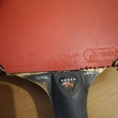 Stiga Royal 5-star ping pong paddle used, carbon, flared handle