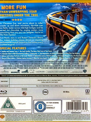 The Polar Express Blu-Ray μεταχειρισμένο, φαντασίας οικογενειακή ταινία με αγγλικούς υπότιτλους