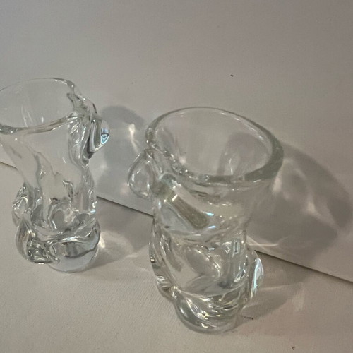 Glass shot glasses like new, set of 2, female body shape