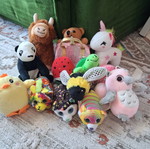 Various small plush toys