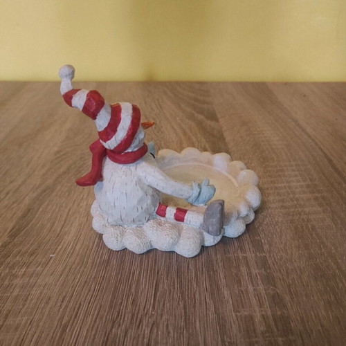 Ceramic candle holder snowman Sia Collection used
