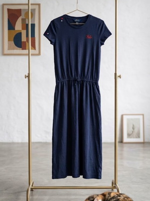 Φόρεμα Polo Ralph Lauren σε ναυτικό μπλε, σε πολύ καλή κατάσταση, μέγεθος L 12-14 ετών
