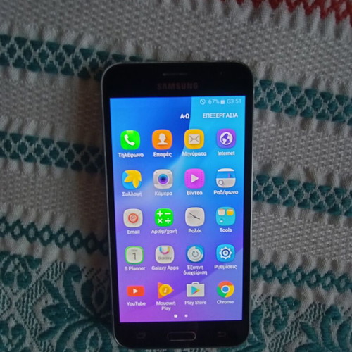 Samsung Galaxy J3 used, functional, black without charger
