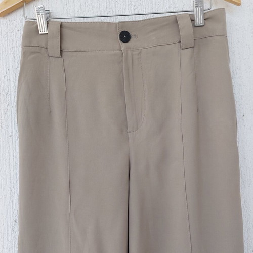 Zara high-waist beige pants viscose small like new