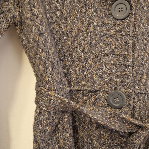 Cardigan with buttons and belt like new, size small, multicolor