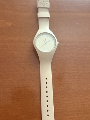 French Bull Watch unisex beige rubber and steel like new