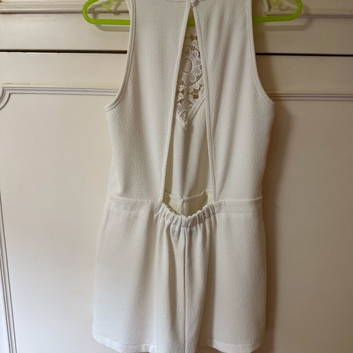 Minkpink white one-piece shorts like new, size M