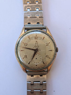 Venus vintage ρολόι 17 Rubis μεταχειρισμένο, επιχρυσωμένο μηχανικό Ελβετικό