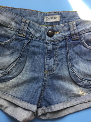 Pimkie women's shorts, size 32, blue denim
