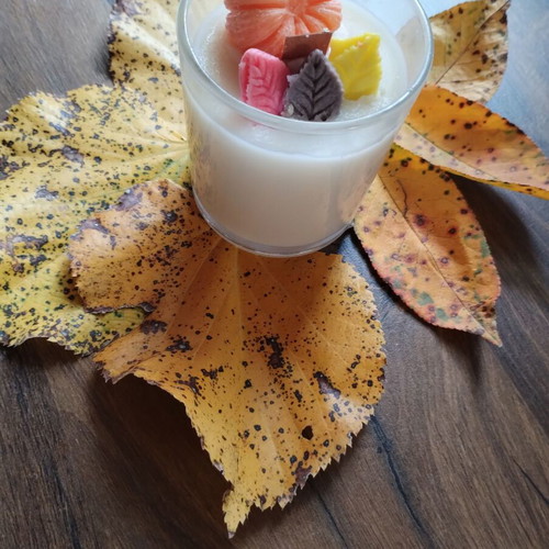 Scented candle Greek autumn handmade, soy, pumpkin pie scent