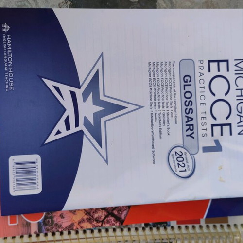 Michigan Ecce Practice Tests and glossary like new, 2021 edition