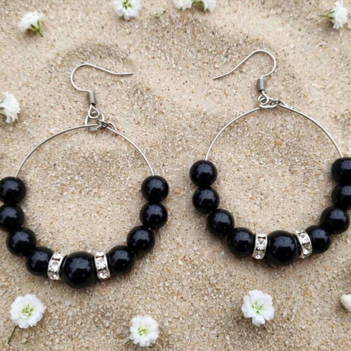 Handmade black jewellery set