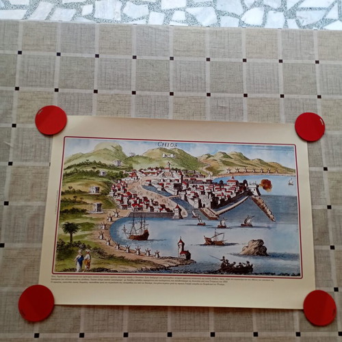 Decorative print Chios historical representation 50x35 cm new