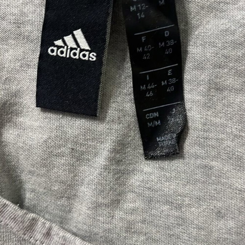 Adidas Women T-Shirt grey floral logo print size M like new