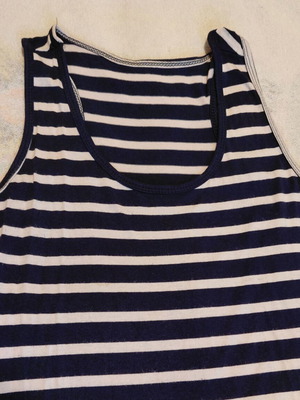 Maxi dress striped blue and white like new