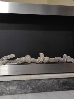Safretti Inox large bioethanol fireplace used 110x70x20