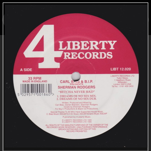 Carl Bias & B.I.P. Presents Sherman Rodgers Betcha Never Had record like new