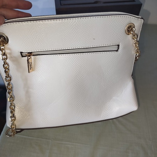 Doca shoulder bag, white with gold details
