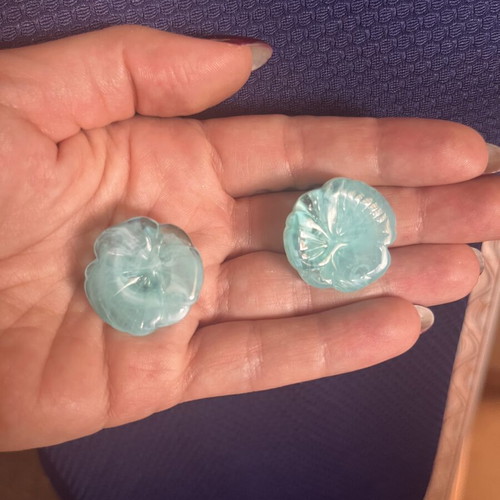 Earrings vintage turquoise clip-on like new