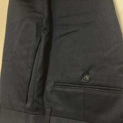Zara suit pants blue with thin broken stripe, new