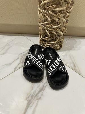 Bikkembergs slippers size 36 like new, black and white