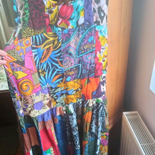 Patchwork dresses one size made of 100% viscose, new