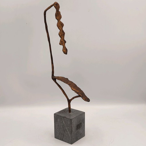Art sculpture used, bronze abstract on marble base