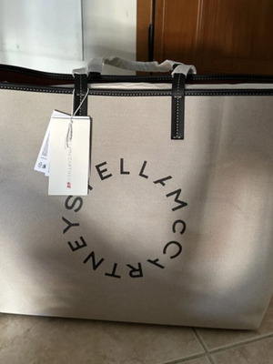 Τσάντα Tote Stella McCartney x H&M καινούργια, μπεζ και μαύρη ώμου