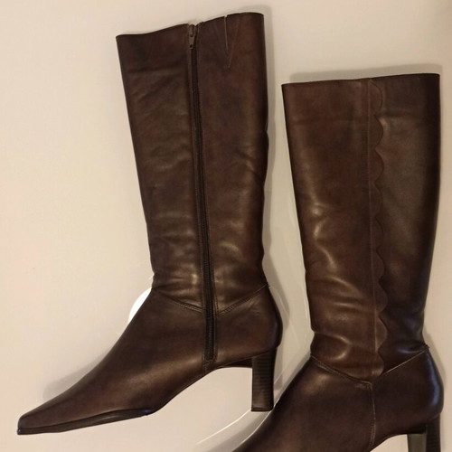 Leather boots size 41 like new, brown