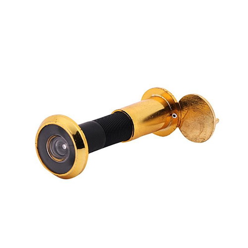 Door peephole with cover gold like new