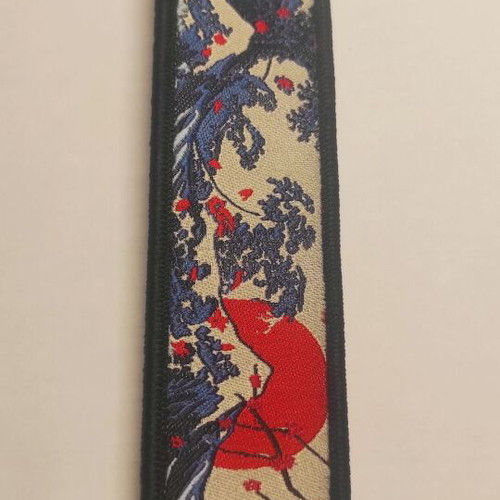 Embroidered fabric keychain The Great Wave Off Kanagawa new