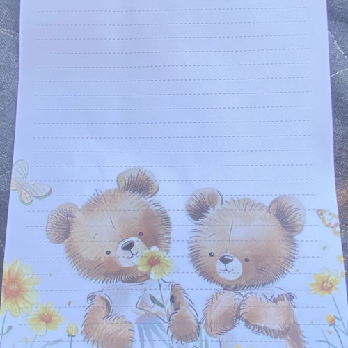 Correspondence set like new, 15 pieces with beautiful designs