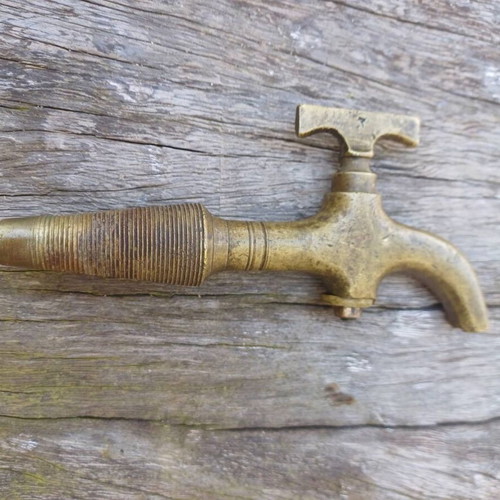 Barrel tap used, old brass