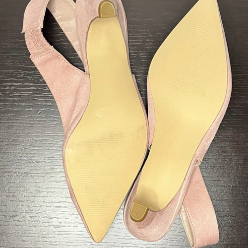Roberto Rosso slingback heels, blush pink suede, EU 37