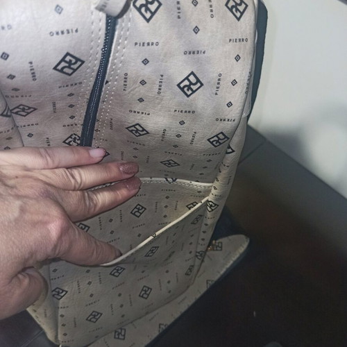 Pierro large backpack like new, beige and black