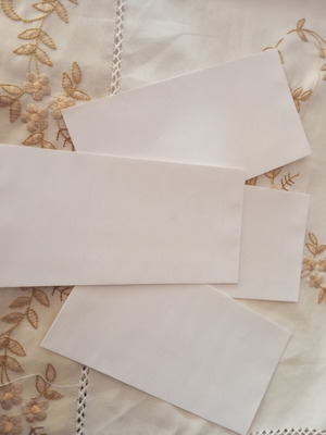 Envelopes pack of 4 like new, long shape