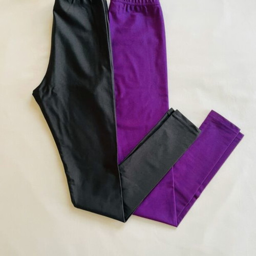 Kate London metallic leggings like new, charcoal and purple, pack of two