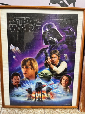Κάδρο παζλ Star Wars μεταχειρισμένο, διαστάσεις 52x40