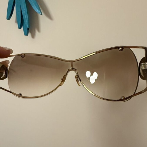 Gucci vintage shield sunglasses GG2802/S like new, brown and gold