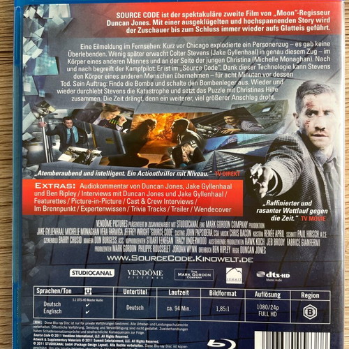 Source Code Blu-Ray like new, action