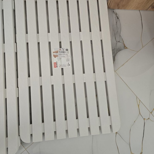 Plastic Bath Mats new, 50×80 cm, set of 2, white