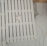 Plastic Bath Mats new, 50×80 cm, set of 2, white