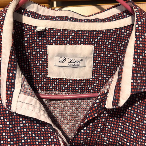 D'Line men's shirt 3XL like new, burgundy with polka dots