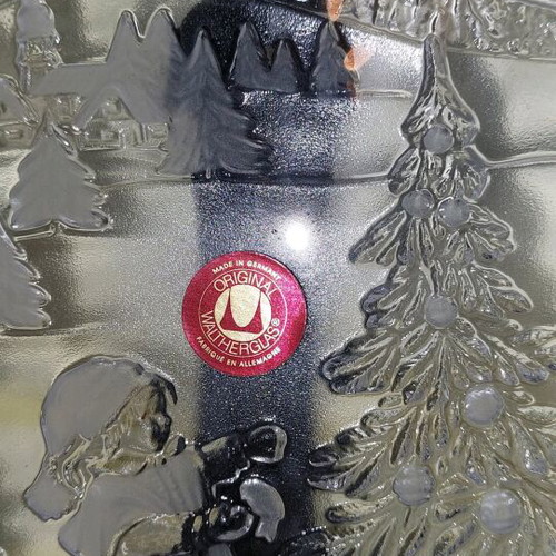Mikasa Glas Christmas plate new, 25 cm diameter
