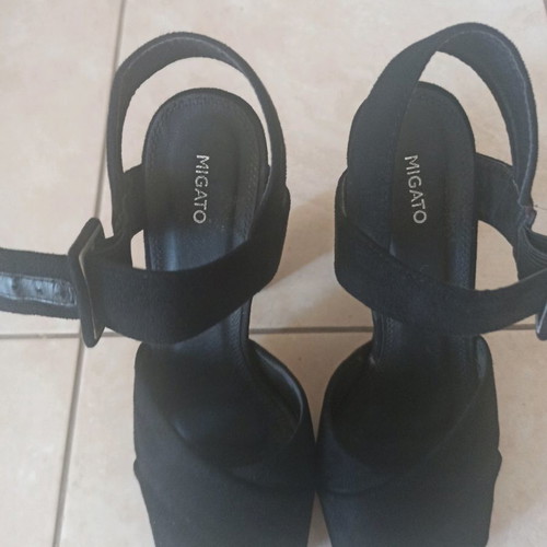 Migato high-heeled sandals used, size 38, black