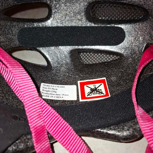 Children's bicycle helmet like new white pink with visor and ventilation