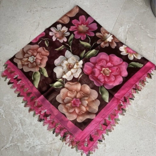 Kerchief new, handmade, pink